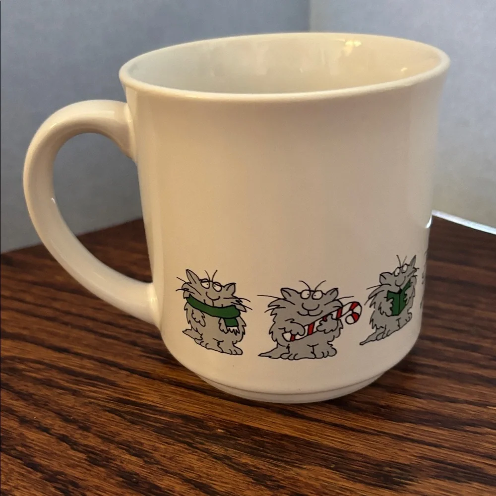 Vintage Sandra Boynton “Furry Christmas” Santa Cat Angel Cat Mug